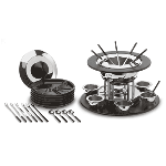 FONDUE SETS; z. B.: 30 teiliges Edelstahl Fondue-Set