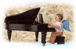 Engelsfiguren mit Instrumenten