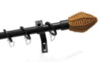 Gardinenstange aus Metall / Rattan